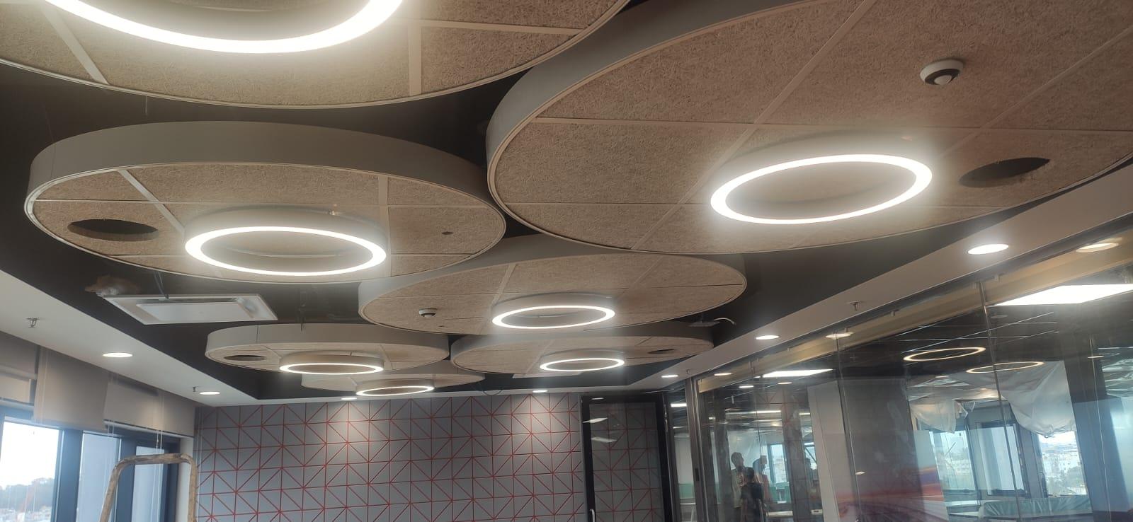 Office Ceiling & Interior Fit-out, commercial fit-out project in Hyderabad